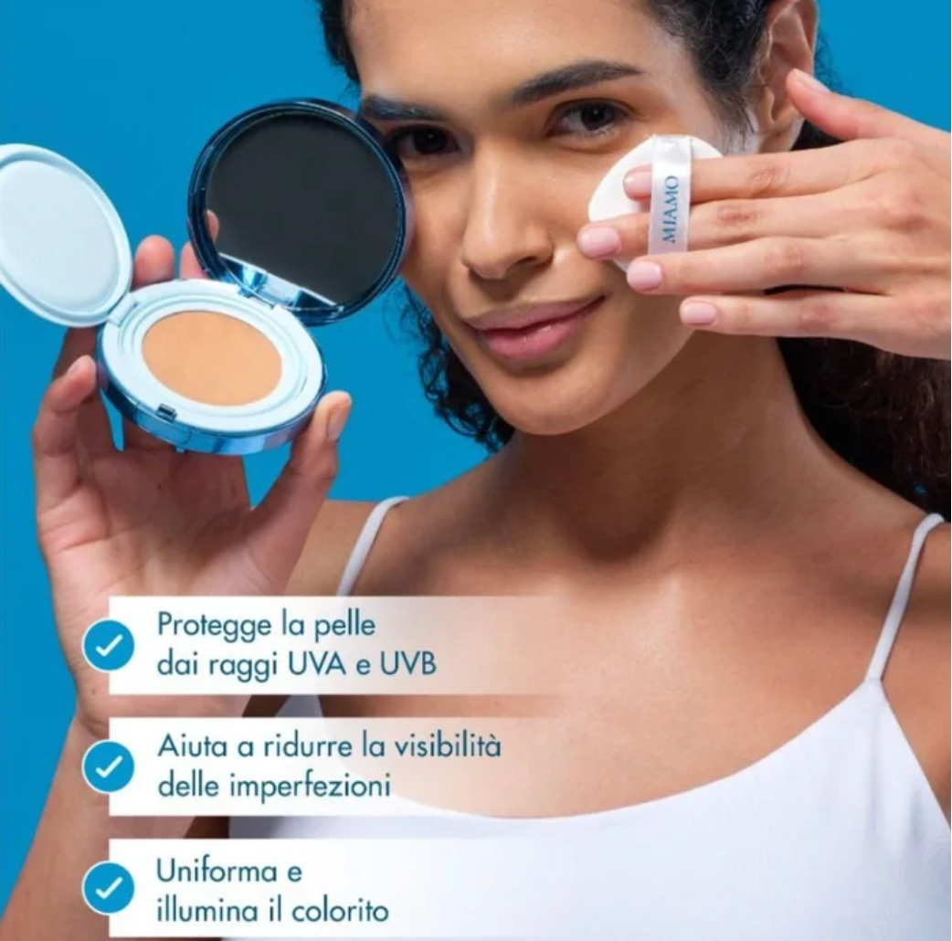 MIAMO Second Skin Mesh Fondotinta Cushion con SPF50 Colore Dune 13,5g