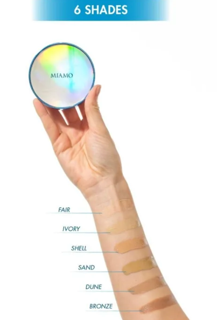 MIAMO Second Skin Mesh Cushion Foundation SPF 50 PA+++ Colore Fair, 13,5g
