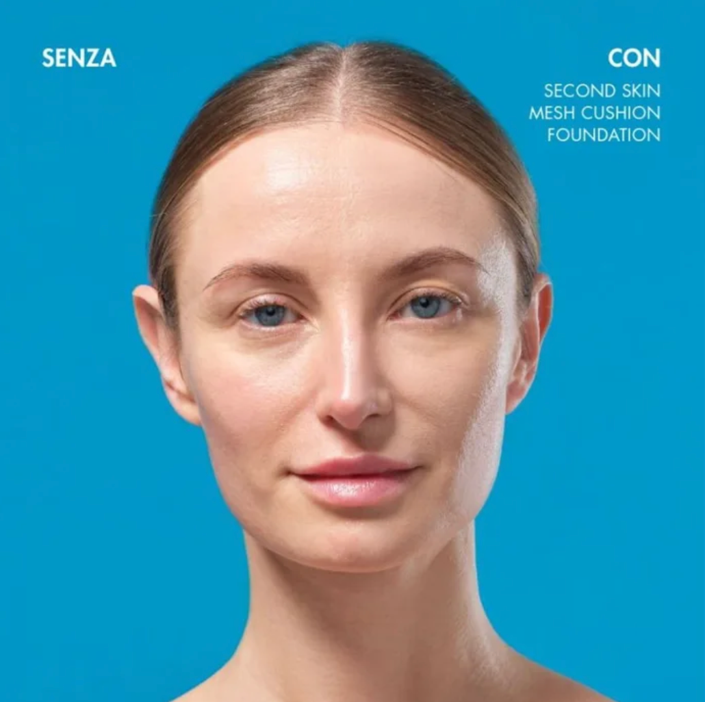 MIAMO Second Skin Mesh Fondotinta Cushion con SPF50 Colore Ivory 13,5g