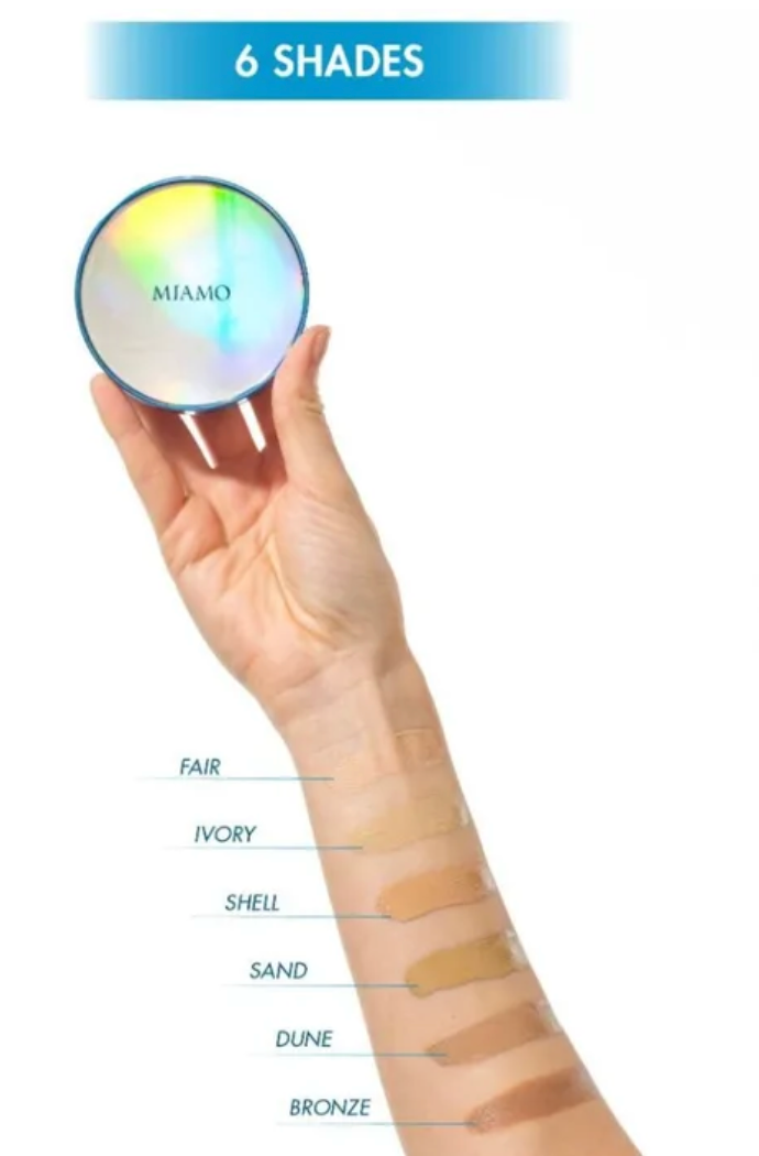 MIAMO Second Skin Mesh Cushion Foundation SPF50 Fondotinta Color Shell 13.5 g