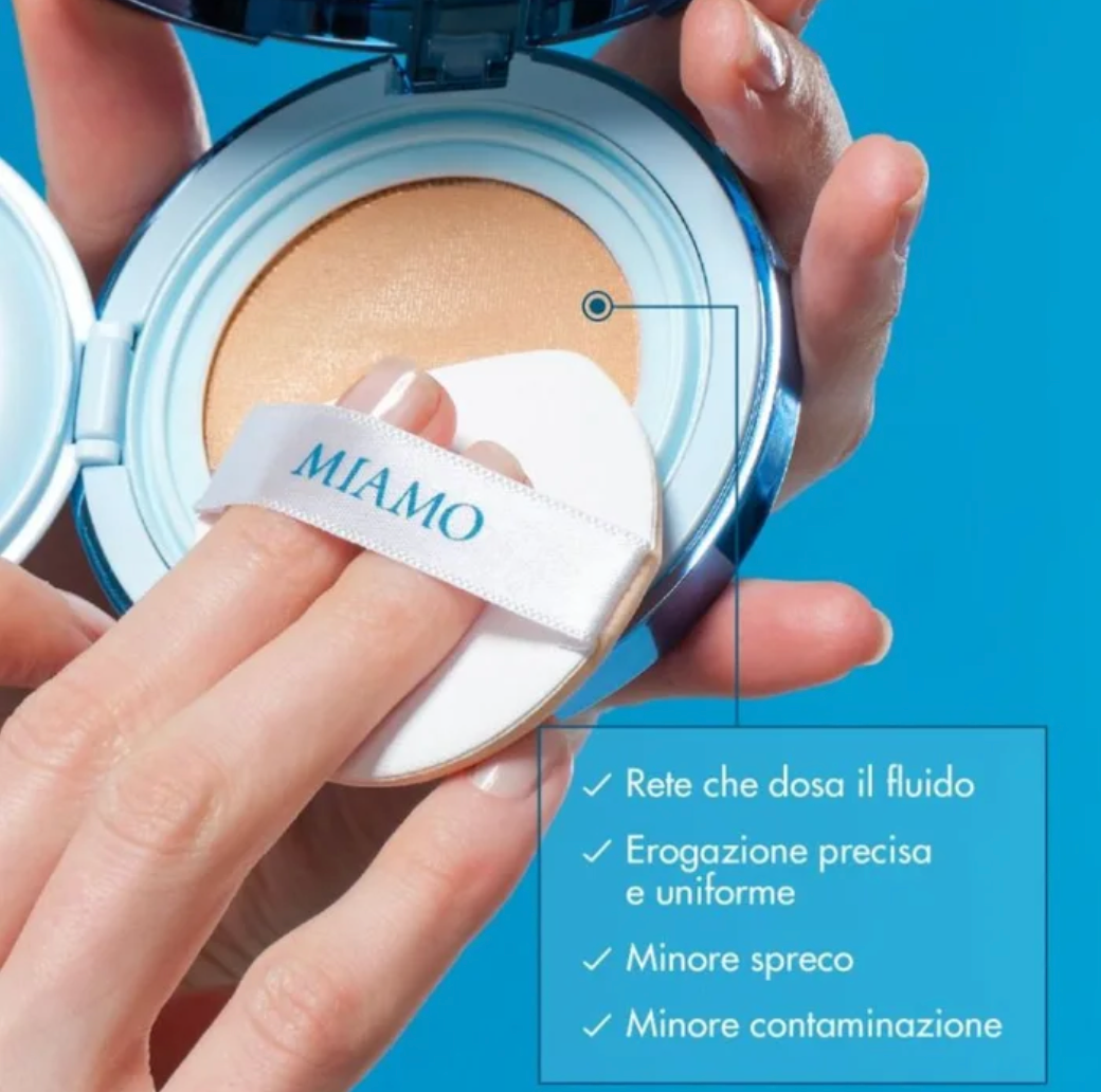 MIAMO Second Skin Mesh Cushion Foundation SPF50 Fondotinta Color Shell 13.5 g