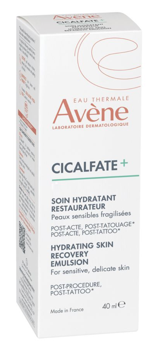 Eau Thermale Avène Cicalfate+ Trattamento Idratante Ristrutturante, Post-Chirurgia, Tatuaggio, 40ml
