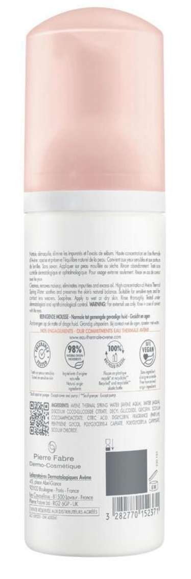 Eau Thermale Avène Les Essentiels - Mousse Opacizzante Detergente 150 ml