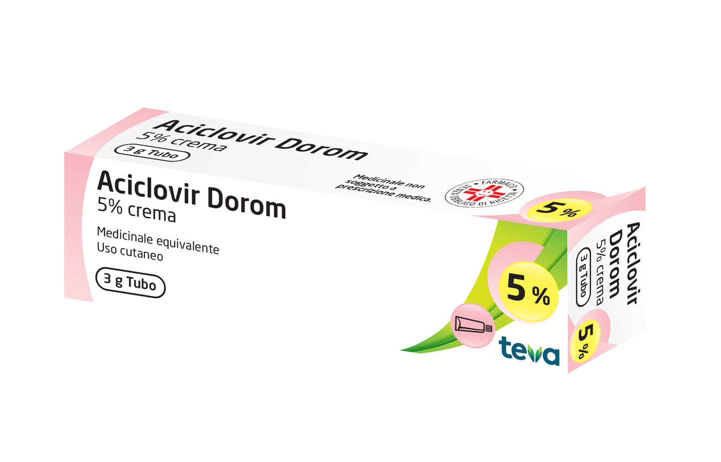 ACICLOVIR (DOROM)*crema derm 3 g 5%