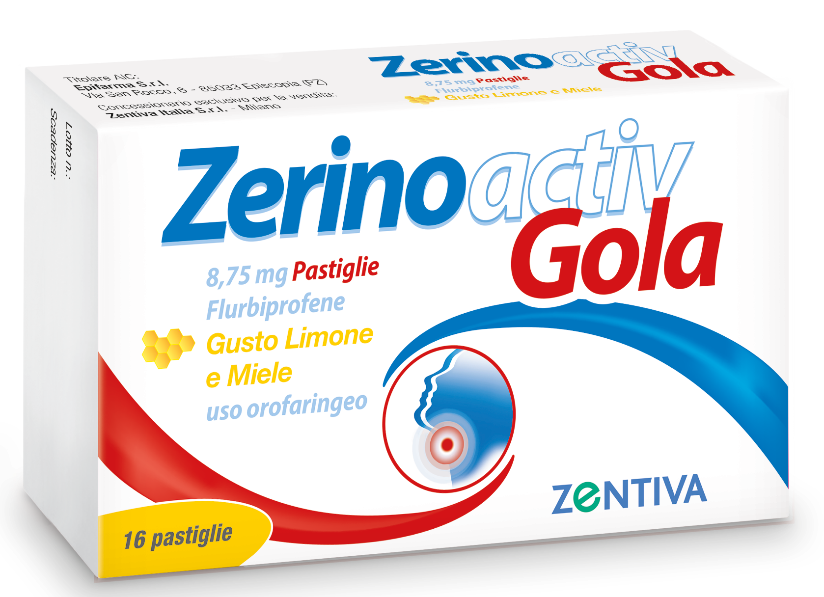 ZERINOACTIV GOLA*16 pastiglie 8,75 mg limone miele - ZERINOACTIV GOLA*16 pastiglie 8,75 mg limone miele