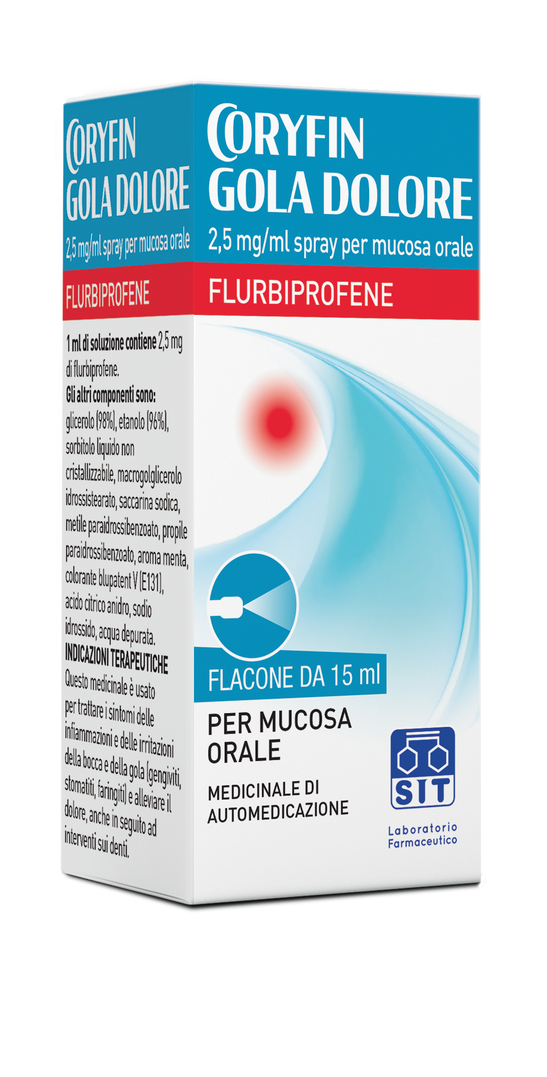 CORYFIN GOLA DOLORE*spray mucosa orale 15 ml 0,25%