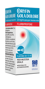 CORYFIN GOLA DOLORE*spray mucosa orale 15 ml 0,25%