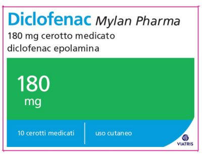 DICLOFENAC (MYLAN PHARMA)*10 cerotti medicati 180 mg