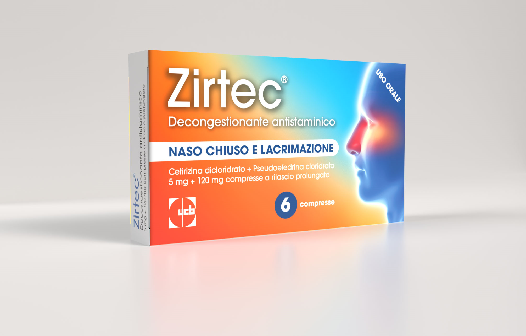 ZIRTEC DECONGESTIONANTE ANTISTAMINICO*6 cpr 5 mg + 120 mg rilascio prolungato - ZIRTEC DECONGESTIONANTE ANTISTAMINICO*6 cpr 5 mg + 120 mg rilascio prolungato