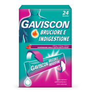 GAVISCON BRUCIORE E INDIGESTIONE*24 bustine sospensione orale 500 mg + 213 mg + 325 mg gusto frutti rossi