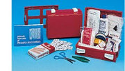 CASSETTA PRONTO SOCCORSO MINIKIT PER CASA, UFFICIO E TEMPO LIBERO. CONTENITORE IN ABS ANTIURTO E CON SUPPORTO PER IL FISSAGGIO ALLA PARETE