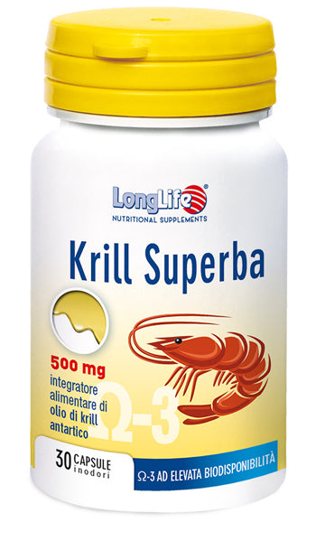 LONGLIFE KRILL SUPERBA 30 CAPSULE INODORI DA 600 MG - LONGLIFE KRILL SUPERBA 30 CAPSULE INODORI DA 600 MG