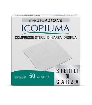 ICOPIUMA GARZA COMPRESSA IDROFILA 10X10CM 50 PEZZI