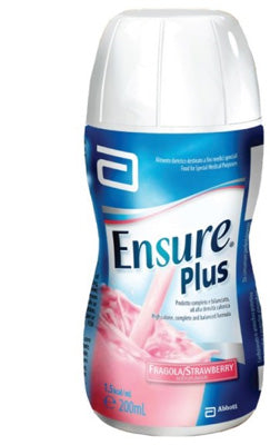 ENSURE PLUS FRAGOLA 4 BOTTIGLE DA 200 ML - ENSURE PLUS FRAGOLA 4 BOTTIGLE DA 200 ML