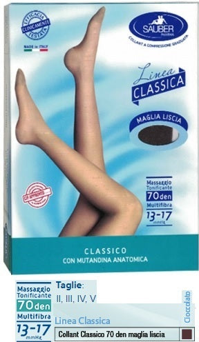 SAUBER CLASSICO COLLANT 70 DENARI MAGLIA LISCIA CIOCCOLATO 3