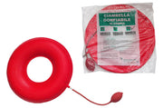 CIAMBELLA GONFIABILE PER INVALIDI IN GOMMA ROSSA TEAM DELUXECON POMPA 45CM DIAMETRO