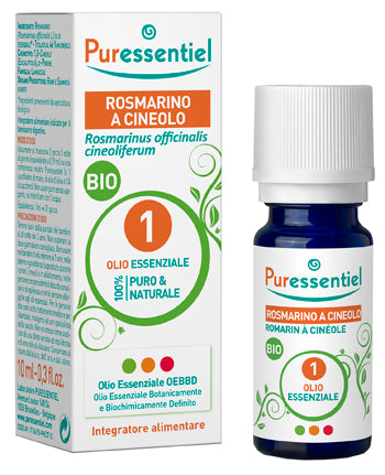 PURESSENTIEL ROSMARINO CINEOLO OLIO ESSENZIALE BIO 10 ML - PURESSENTIEL ROSMARINO CINEOLO OLIO ESSENZIALE BIO 10 ML