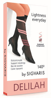 SIGVARIS DELILAH 140 DENARI MESH GAMBALETTO ANTRACITE 4