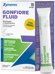ZYMEREX GONFIORE FLUID ANANAS 15 BUSTINE DA 15 ML CON EDULCORANTI SENZA ZUCCHERI SENZA GLUTINE SENZA LATTOSIO