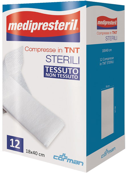 COMPRESSE STERILI TNT MEDIPRESTERIL 18X40 CM 12 PEZZI - COMPRESSE STERILI TNT MEDIPRESTERIL 18X40 CM 12 PEZZI