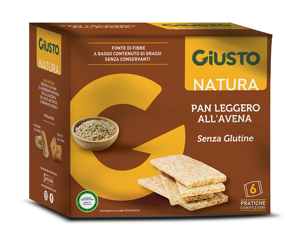 GIUSTO SENZA GLUTINE PANLEGGERO ALL'AVENA 6 CONFEZIONI DA 25G - GIUSTO SENZA GLUTINE PANLEGGERO ALL'AVENA 6 CONFEZIONI DA 25G