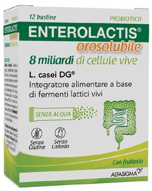 ENTEROLACTIS OROSOLUBILE 12 BUSTINE 8 MILIARDI DI CELLULE VIVE - ENTEROLACTIS OROSOLUBILE 12 BUSTINE 8 MILIARDI DI CELLULE VIVE