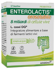ENTEROLACTIS OROSOLUBILE 12 BUSTINE 8 MILIARDI DI CELLULE VIVE