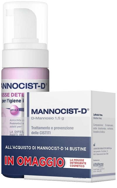 MANNOCIST-D 14 BUSTE + MANNOCIST-D MOUSSE DETERGENTE ANTIBATTERICO 150 ML IN OMAGGIO
