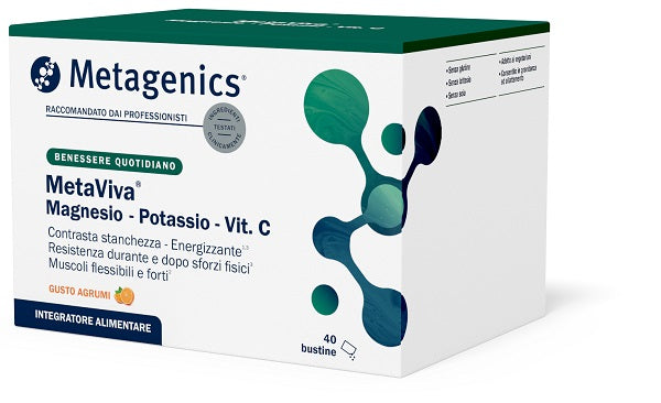 METAVIVA MAGNESIO/POTASSIO/VITAMINA C 40 BUSTINE CON EDULCORANTI