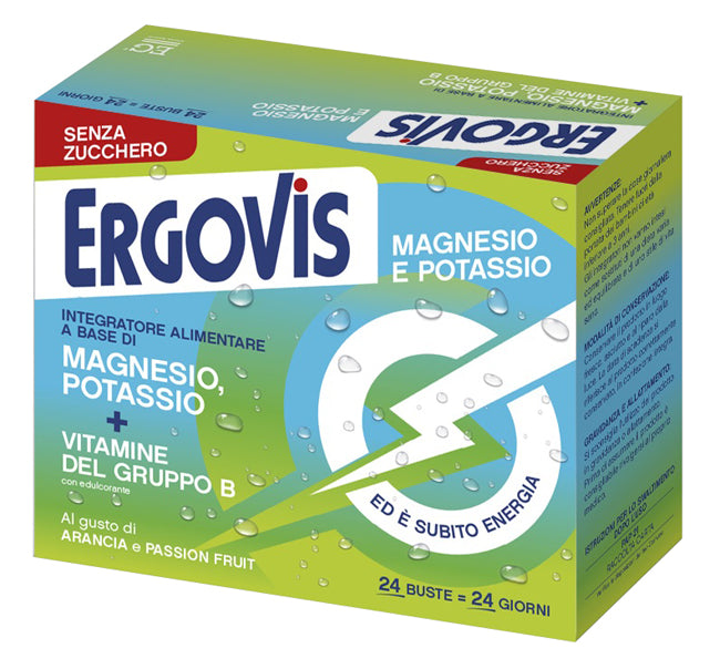 ERGOVIS MG+K VITAMINE B SENZA ZUCCHERO 24 BUSTINE - ERGOVIS MG+K VITAMINE B SENZA ZUCCHERO 24 BUSTINE