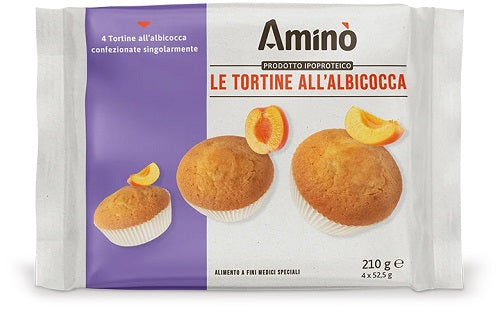 AMINO' LE TORTINE ALBICOCCA 4 PEZZI DA 52,5 G - AMINO' LE TORTINE ALBICOCCA 4 PEZZI DA 52,5 G