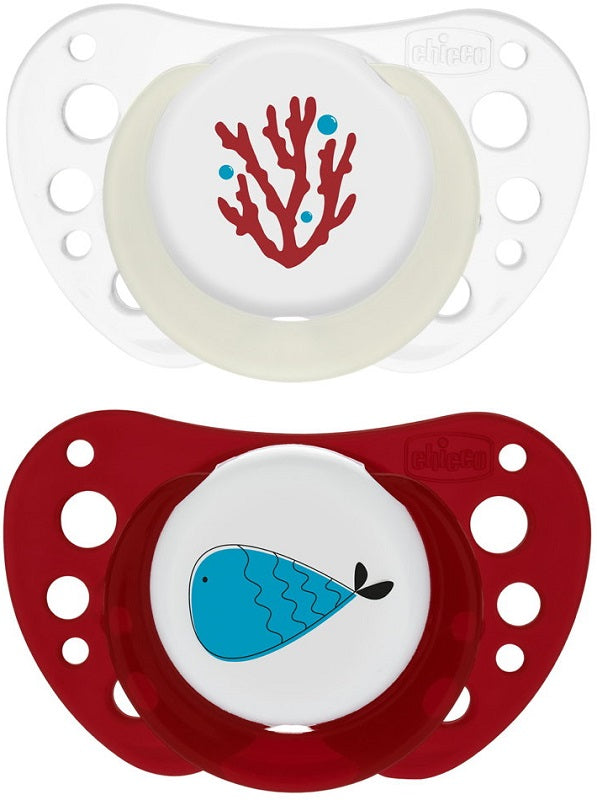 CHICCO SUCCHIETTI AIR ROSSO LUMI SILICONE 16-36 MESI 2 PEZZI - CHICCO SUCCHIETTI AIR ROSSO LUMI SILICONE 16-36 MESI 2 PEZZI