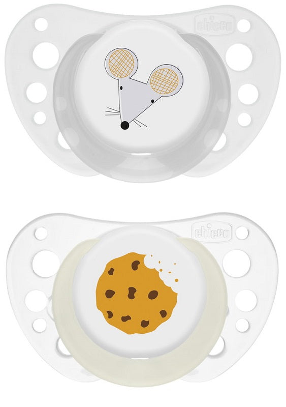 CHICCO SUCCHIETTI AIR GRIGIO LUMI SILICONE 16-36 MESI 2 PEZZI - CHICCO SUCCHIETTI AIR GRIGIO LUMI SILICONE 16-36 MESI 2 PEZZI