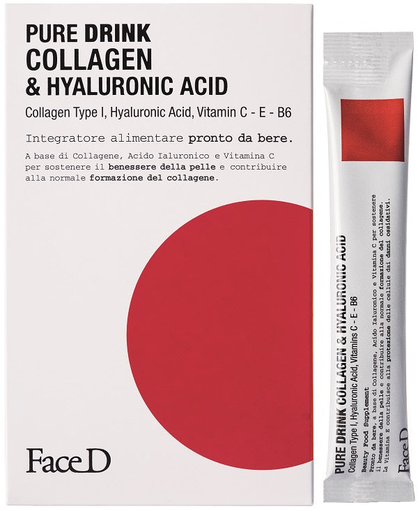 FACE D PURE DRINK COLLAGENE & ACIDO IALURONICO 30 PEZZI DA 15 ML
