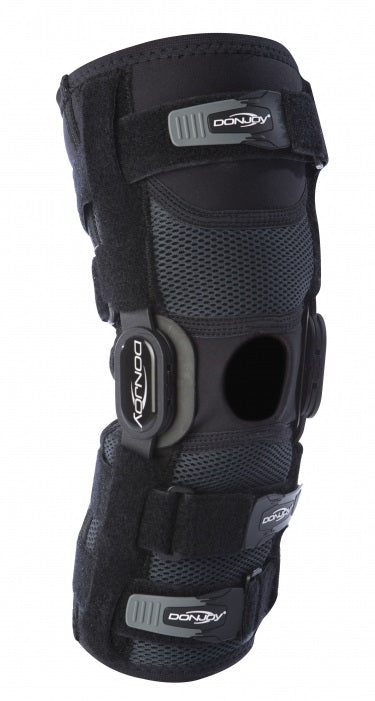 Donjoy Playmakers II Lunga standard Ginocchiera Articolata versione "Sleeve" chiusa Misura S
