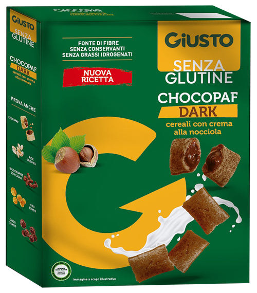 GIUSTO SENZA GLUTINE CHOCOPAF DARK 250 G - GIUSTO SENZA GLUTINE CHOCOPAF DARK 250 G