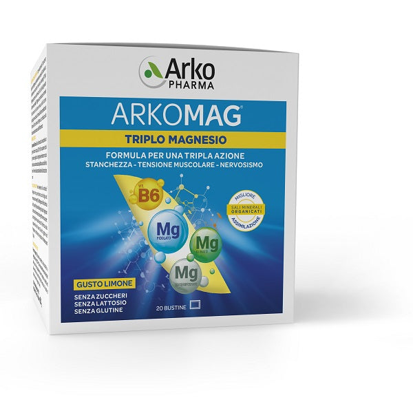 ARKOMAG TRIPLO MAGNESIO 20 BUSTINE - ARKOMAG TRIPLO MAGNESIO 20 BUSTINE