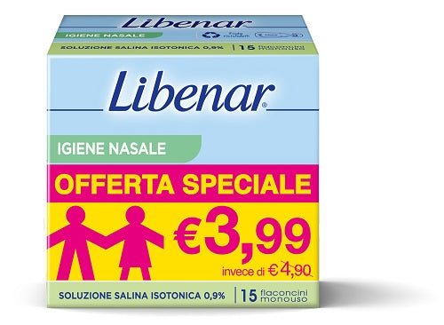 SOLUZIONE ISOTONICA LIBENAR 15 FLACONCINI DA 5 ML TAGLIO PREZZO - SOLUZIONE ISOTONICA LIBENAR 15 FLACONCINI DA 5 ML TAGLIO PREZZO