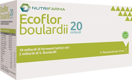 ECOFLOR BOULARDII 20 MILIARDI 10 FLACONCINI DA 10 ML - ECOFLOR BOULARDII 20 MILIARDI 10 FLACONCINI DA 10 ML