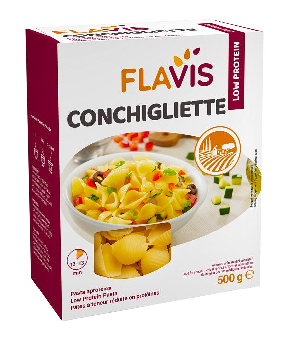 FLAVIS CONCHIGLIETTE APROTEICHE 500 G - FLAVIS CONCHIGLIETTE APROTEICHE 500 G