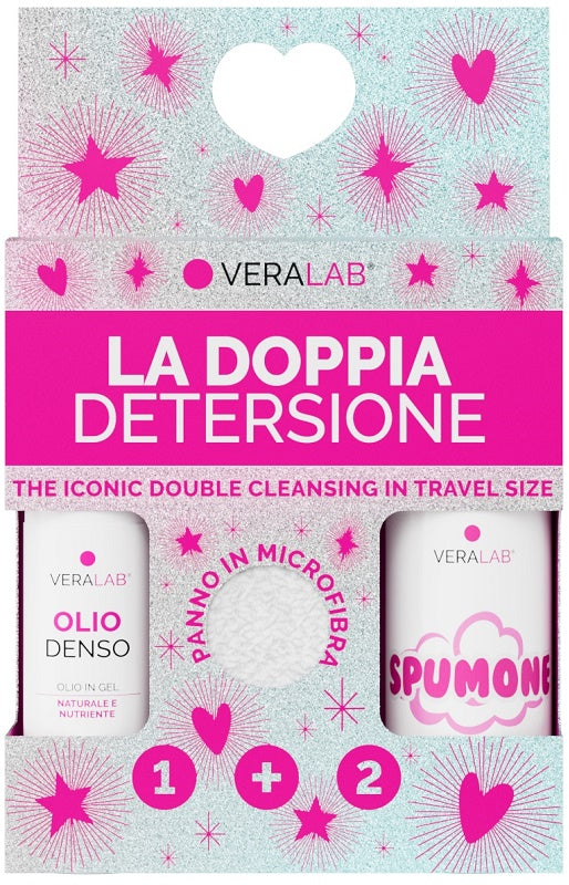 Veralab Kit Doppia Detersione TRAVEL 1 olio denso 30ml +1 spumone 50 ml