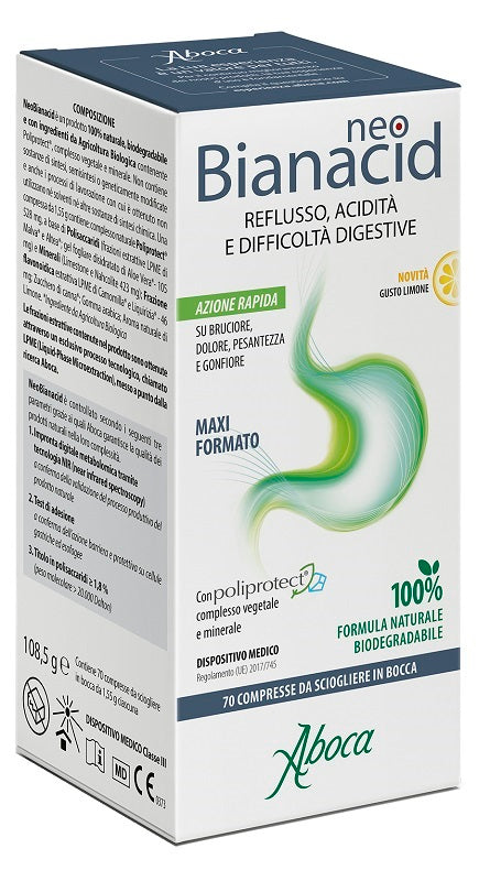 NEOBIANACID 70 compresse gusto limone masticabili