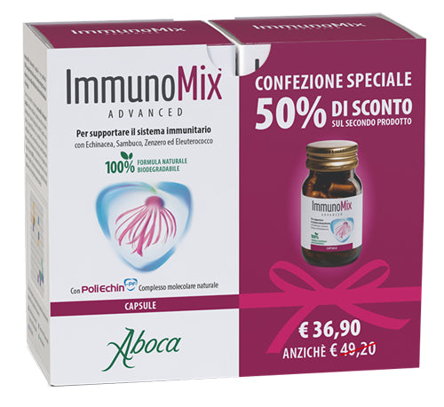 Aboca IMMUNOMIX ADVANCED 50 CAPSULE RM CONFEZIONE SPECIALE 2 PEZZI - Aboca IMMUNOMIX ADVANCED 50 CAPSULE RM CONFEZIONE SPECIALE 2 PEZZI