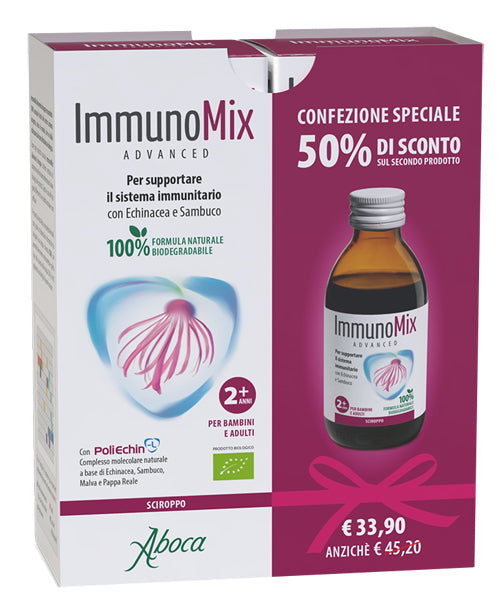 Aboca IMMUNOMIX ADVANCED SCIROPPO CONFEZIONE SPECIALE 2 PEZZI - Aboca IMMUNOMIX ADVANCED SCIROPPO CONFEZIONE SPECIALE 2 PEZZI