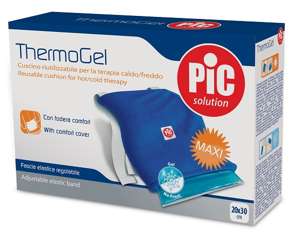 CUSCINO THERMOGEL RIUTILIZZABILE PER TERAPIA CALDO FREDDO CM20X30 CON FODERA FASCIA ELASTICA ITC