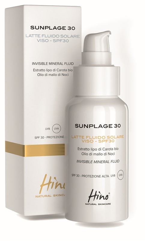 HINO NATURAL SKINCARE SUNPLAGE SPF30 LATTE SOLARE VISO 50 ML