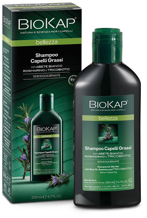 BIOKAP BELLEZZA SHAMPOO CAPELLI GRASSI CON TRICOBIOTIC 200 ML - BIOKAP BELLEZZA SHAMPOO CAPELLI GRASSI CON TRICOBIOTIC 200 ML