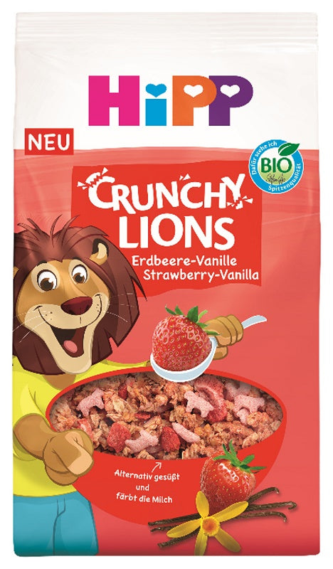 HIPP CRUNCHY LIONS FRAGOLA & VANIGLIA 300 G