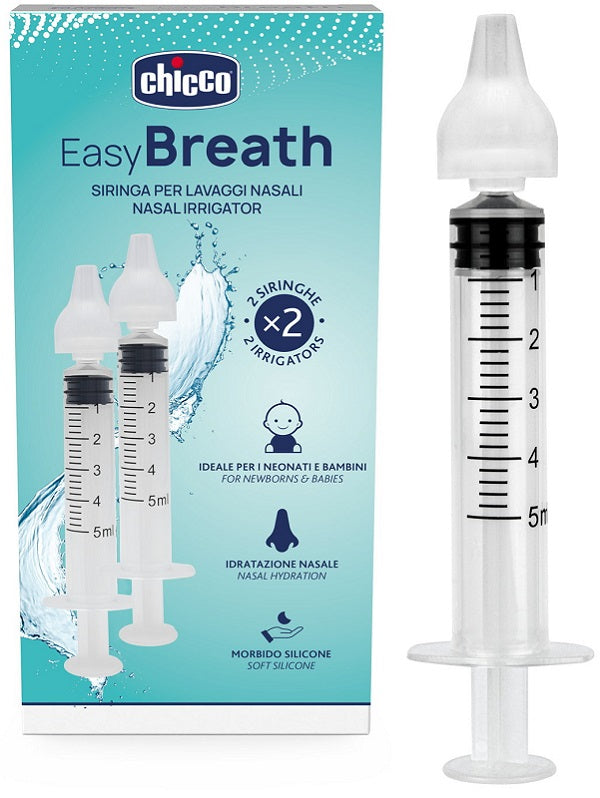 SIRINGA NASALE LAVAGGI EASY BREATH CHICCO 2 PEZZI - SIRINGA NASALE LAVAGGI EASY BREATH CHICCO 2 PEZZI