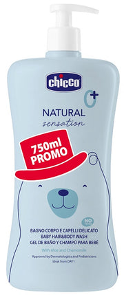 CHICCO NATURAL SENSATION DETERGENTE CORPO CAPELLI 200 ML 750ML PROMO